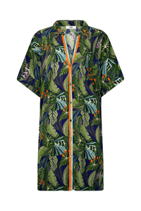 Herons at Dusk Shirt Dress Cover-up